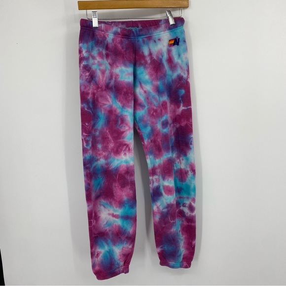 Aviator Nation Purple Blue Tie Dye Sweatpants XS